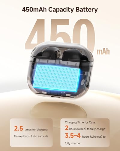 Wireless Charging Case Compatible with Samsung Galaxy Buds 3 Pro
