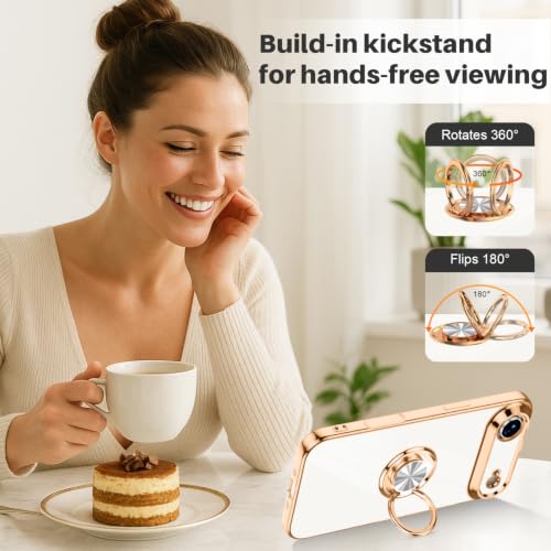 Dinick White for iPhone Air Case with Ring Holder Kickstand - color: White, size: 6.5'' iPhone Air
