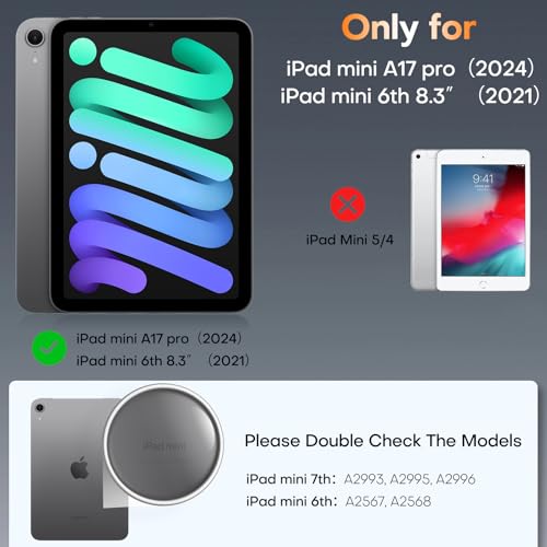 OMOTON 360° Privacy Screen Protector for iPad Mini 7(2024)/ Mini 6(2021) - size: iPad mini 6/7 8.3''