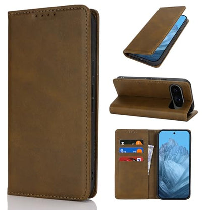 fit for Google Pixel 9/9 Pro Wallet Case,Premium PU Leather Flip Folio Case with Card Slot,Stand Holder,Magnetic Closure TPU Shockproof Interior Protective Case for Pixel 9/9 Pro,Green | Premium PU Leather, Flip Folio Purse Case, with Card Slot, Stand Hol