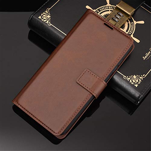 Flip Case for Samsung A03S Wallet PU Leather Magnetic Protective Cellphone Case for Samsung Galaxy A02S A025M A03S A037M Folio Book Cover with Stand (Brown) - color: Brown