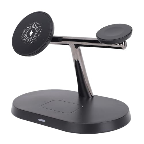 Qinlorgo 3 in 1 Wireless Charging Station, Wireless Magnetic Fast Phone Charger for Watch & Earbuds, Fast Charger Stand Compatible with iOS &