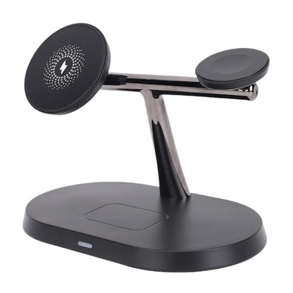 Qinlorgo 3 in 1 Wireless Charging Station, Wireless Magnetic Fast Phone Charger for Watch & Earbuds, Fast Charger Stand Compatible with iOS &