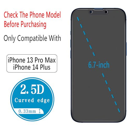 2 Pack Matte Privacy Screen Protector for iPhone 13 Pro Max/14 Plus - size: iPhone 13 Pro Max/14 Plus 6.7-Inch