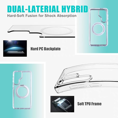 Shockproof for Samsung Galaxy S26+ Case, [Non-Yellowing] [12 FT Military-Grade Drop Protection] Transparent Slim Case for Samsung Galaxy S26+, Crystal Clear, Hard - color: S26 + Clear