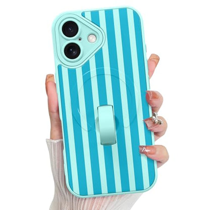 KANGHAR Compatible with iPhone 16 Case Stripes -Blue - color: Blue-Stripes, size: iPhone 16