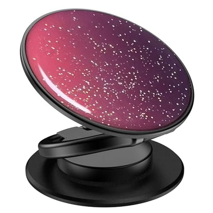 Phone Grip Holder, Phone Ring Holder Finger Kickstand, Adjustable Metal Cell Phone Rings Gripper Stand Work with Magnetic Car Mount for iPhone Samsung &Other Phones - Sky Red - color: Sky Sparkle Red