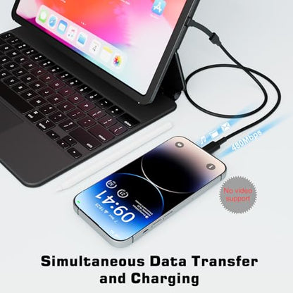 USB C to USB C Cable, 3FT 60W USB C Charging Cable, Right Angle USB C Cable, Compatible with iPhone 15/15 Pro/15 Plus/15 Pro Max, iPad mini 6/Pro 2021, MacBook Air/Pro, Samsung Galaxy S23