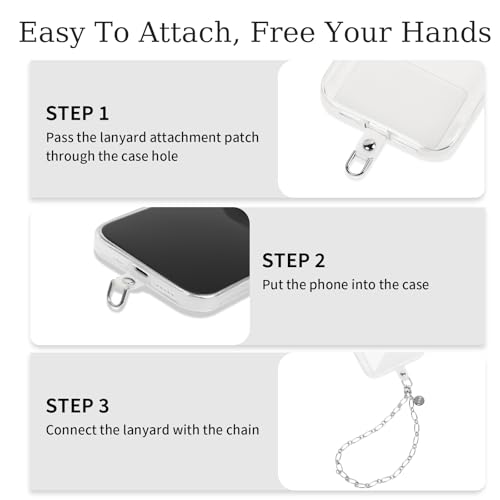 Phone Charm Detachable Metal Cellphone Wrist Strap for Women Girls, Cell Phone Lanyard - color: Aa-silver