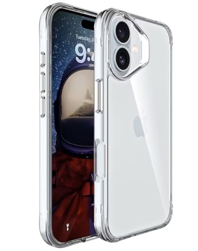 Crystal Clear Phone Case for iPhone 17, Non-Yellowing Protective Cover, Slim Clear Bumper for Men and Women Clear - color: Clear Black, size: iphone 17