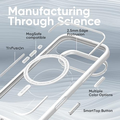 FLOLAB Surtect Tri-Fusion Magnetic for iPhone 17 Air Case Protective Slim Design Magsafe Compatible Military Grade - White Clear - color: White Clear, size: iPhone 17 Air