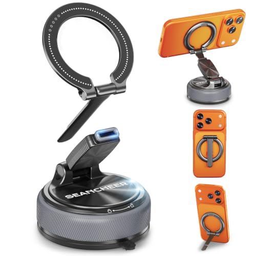 2-in-1 Detachable MagSafe Car Mount, Magnetic Phone Holder for Car