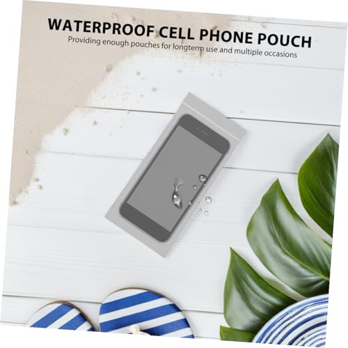 FRCOLOR 50pcs Waterproof Cell Phone Pouch with Touchscreen Function for Outdoor Sports and Beach Use, Disposable Mobile Phone Bag 9x19cm Sealed Dustproof Protection Transparent