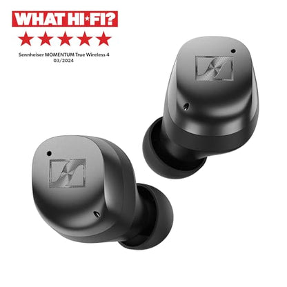 Sennheiser Momentum True Wireless 4 Smart Earbuds, Bluetooth 5.4, Crystal-Clear Sound, Noise Cancelling Earbuds, Comfortable Design, 30-Hour Battery, Adaptive ANC, LE Audio, Auracast – Black Graphite - color: Black Graphite