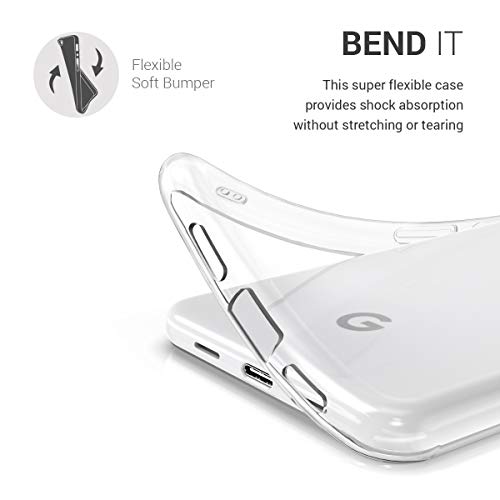 kwmobile Case Compatible with Google Pixel 3a - Clear Case Soft Slim Flexible Protective TPU Phone Cover - Transparent - size: Pixel 3a