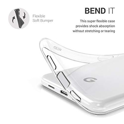 kwmobile Case Compatible with Google Pixel 3a - Clear Case Soft Slim Flexible Protective TPU Phone Cover - Transparent - size: Pixel 3a