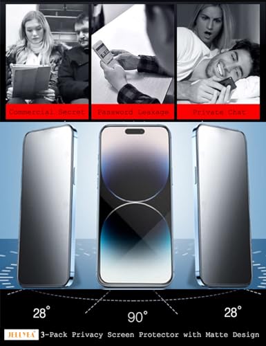 3 Pack for iPhone Air Matte Privacy Screen Protector | Full Coverage 9H Anti-fingerprint Anti-Spy Matte Tempered Glass for iPhone AIR,6.5” - size: iPhone Air - 6.5"