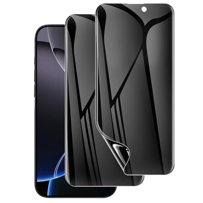 LYWHL 2 Pack for iPhone 16 Pro Privacy Screen Protector [Like Original Touch Sensitivity], Anti-Spy Private iPhone 16 Pro Film [Non-Glass], Case Friendly, Scratch-Resistant, Self-Healing - size: 6.3 inch - iPhone 16 Pro