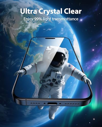 Mkeke Screen Protector for iPhone 16 Pro, 3 Pack 9H+ Tempered Glass | Military-Grade Drop Protection [Sensitive Touch] [Easy Installation Frame] [99.99% HD Clear] Bubble-Free for 6.3 inch - size: for iPhone 16 Pro 6.3"