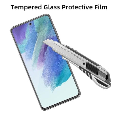 4 Pack Glass Screen Protector Compatible for Samsung Galaxy S21 FE 5G / SM-g990u [9H Hardness]-HD Screen Tempered Glass, Scratch Resistant,Easy Install [Case Friendly] - size: Galaxy S21 FE 5G