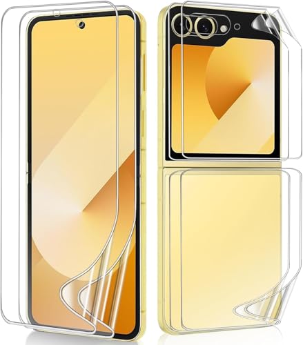 2 Sets Screen Protector for Samsung Galaxy Z Flip 6 6.7", High Definition Clear Soft TPU Screen Protector, 2 Front + 2 Inner Flexible Film Hydrogel, Self-Healing, Bubble-Free - size: Samsung Galaxy Z Flip 6
