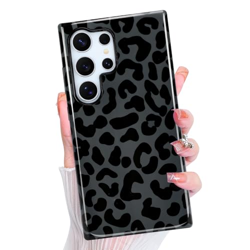 Magnetic for Samsung Galaxy S24 Ultra Case Cute Aesthetic, Black Leopard | Dual Layers Protection Design, Compatible with Magsafe, Sturdy Shockproof Protective Phone Cover - color: Balck Leopard, size: for Samsung Galaxy S24 Ultra