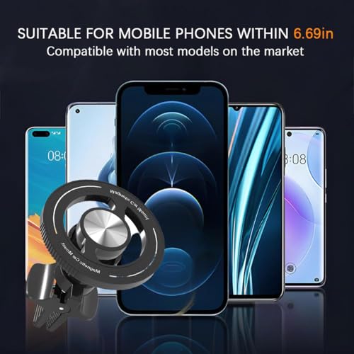 Car Magnetic Phone Holder, 360° Adjustable HandsFree Vehicle Air Vent Cellphone Mount with Clip, Strong Magnet Auto Mobile Phone Holder, Universal for 15 14 13 Pro Max - style: Clip Style