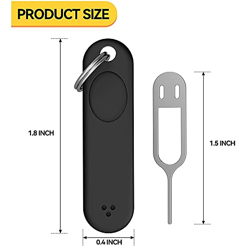 6Pcs SIM Card Removal Tool-Sim Card Tray Pin Eject Removal Tool Needle Opener Ejector,with Removable Key Chain,Black