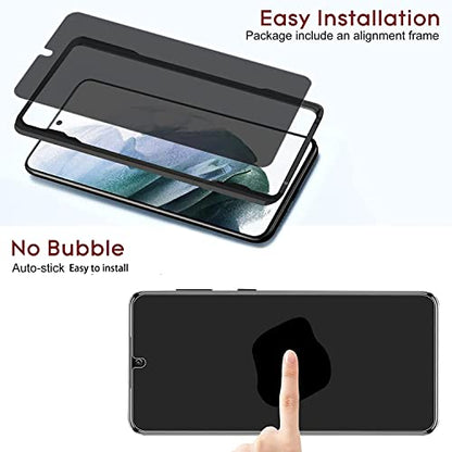 for Samsung Galaxy [S24 Plus] / [S25 Plus] Privacy Screen Protector Tempered Glass with Installation Frame [ 0.1S Fingerprint Unlock] Anti Spy Case Friendly for Samsung Galaxy [S24+] / [S25+] - size: S24 Plus/S25 Plus