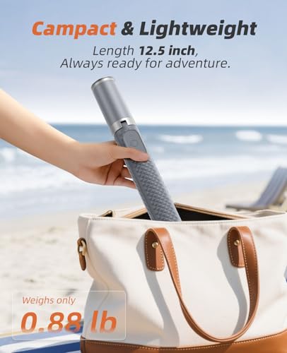 Tripod for iPhone, Selfie Stick with Remote, Stable & Durable Phone Tripod - color: Grey