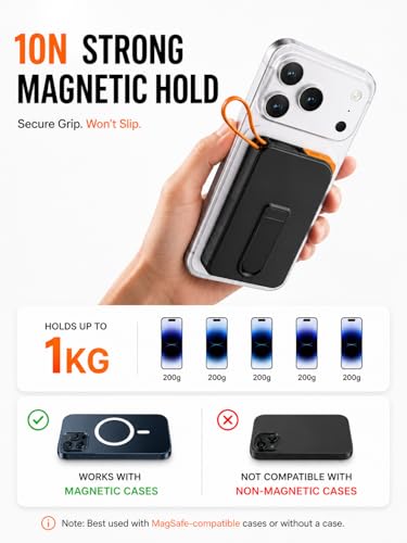 for Magsafe Power Bank iPhone, Magnetic Portable Charger 10000mAh - color: Black