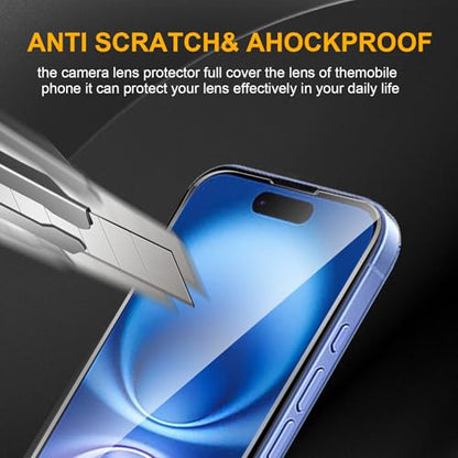 3 Pack Privacy Screen Protector for iPhone 16 / iPhone 15 / iPhone 15 Pro, Anti Spy Tempered Glass 9H Hardness, Black Protector Anti Spy, Bubble Free, Anti-Scratch - size: iPhone 16/15/15 pro FK3