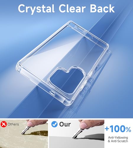 USLAI Case for Samsung Galaxy S25 Ultra Clear | Anti-Yellowing, Crystal Clear Back, Shockproof, Military‑Grade Drop Protection - color: Clear, size: Galaxy S25 Ultra