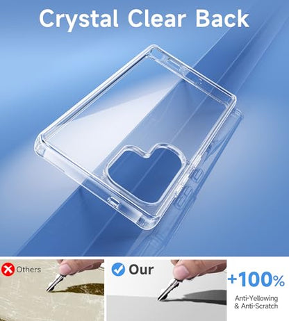 USLAI Case for Samsung Galaxy S25 Ultra Clear | Anti-Yellowing, Crystal Clear Back, Shockproof, Military‑Grade Drop Protection - color: Clear, size: Galaxy S25 Ultra