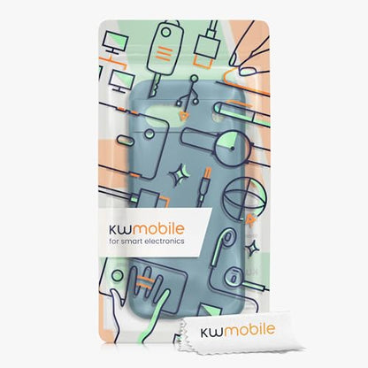 kwmobile Case Compatible with Google Pixel 8a Case -Soft TPU Back Phone Cover - with Metallic Look - Metallic Caribbean Blue - color: Metallic Caribbean Blue