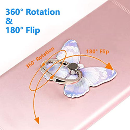 Kinizuxi Butterfly Phone Ring Holder, Phone Ring Grip Stand(Blue) - color: 1 Blue