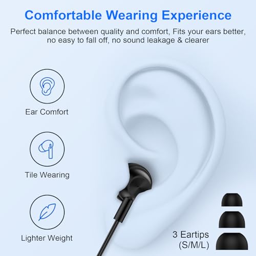 for Samsung Ear Buds Wired Earbuds for Samsung Galaxy S26 Ultra S25 FE Edge - color: Black