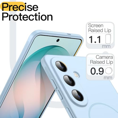 JETech Slim Magnetic Case for Samsung Galaxy S26, Anti-Slip, Sky Blue | Compatible with MagSafe, Full Camera Lens Protection, Soft TPU Cover, Shockproof - color: Sky Blue, size: Galaxy S26