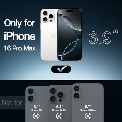 JETech Case for iPhone 16 Pro Max, Anti-Yellowing, Clear | Shockproof Protection, Scratch Resistant Hard PC Back, Durable Transparent TPU Bumper - color: Clear, size: iPhone 16 Pro Max