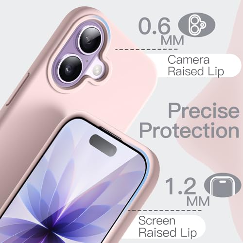 JETech Silicone Case for iPhone 17, Light Pink | Silky Soft Touch, Shockproof Protection, Scratch Resistant, Microfiber Lining - color: Light Pink, size: iPhone 17