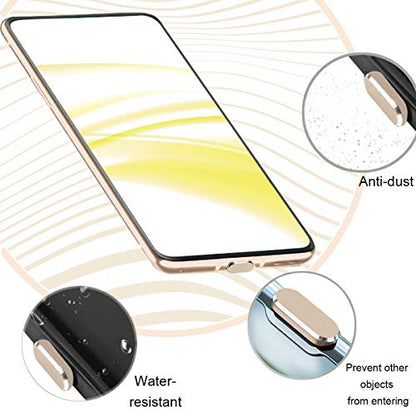 USB C Dust Plugs Charging Port Cover Caps, 2 PCS (Gold) - color: Gold