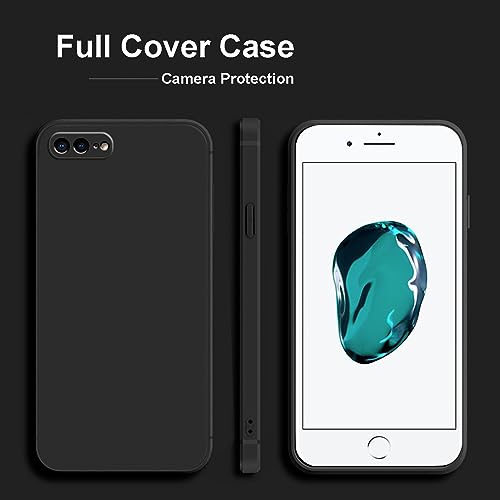 TENOC Phone Case Compatible with iPhone 7 Plus & iPhone 8 Plus, Black Case Anti-Fingerprint Protective Bumper Matte Cover for 5.5 Inch - color: Black, size: iPhone 7/8 Plus