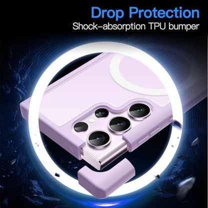 JETech Magnetic Case for Samsung Galaxy S23 Ultra, Lilac - color: Lilac