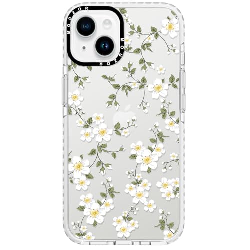 Cute Phone Case Compatible with iPhone 14 Plus, Vine Flowers iPhone 15 Plus Case, Aesthetic Floral Pattern Soft TPU Heavy Duty Protection Bumper Cover for Girls Women - size: iPhone 14 Plus/15 Plus
