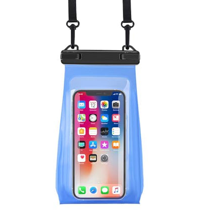 Large Capacity Waterproof Phone Pouch Floating, Waterproof Bag Case for iPhone 15 14 Pro Max 13 12 11 X XR 8 Plus Samsung Up to 6.9'', IPX8 Water Proof Phone Dry Bag for Swimming Kayaking, 1Pack - color: Larger Blue, 1 Piece
