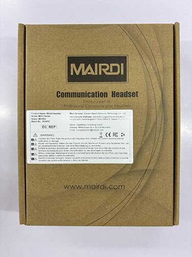MAIRDI Office Headset with Microphone Noise Canceling, with RJ9 & 3.5mm Jack for Landline Deskphone Cell Phone PC Laptop, Telephone Headset for Call Center Phone, Work for Polycom Avaya Nortel