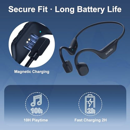 Bone Conduction Headphones Bluetooth 6.0,Open Ear Wireless Sport Headphones