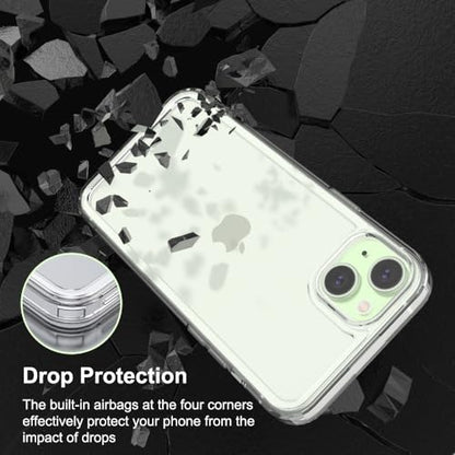 for iPhone 15 Plus Clear Bumper Frame No-Back Case, Slim Fit Ultra-Light Anti-Yellowing Transparent Protection Heat Dissipation Bezel Phone Cover Case 6.7" 2023 - color: Clear, size: iPhone 15 Plus