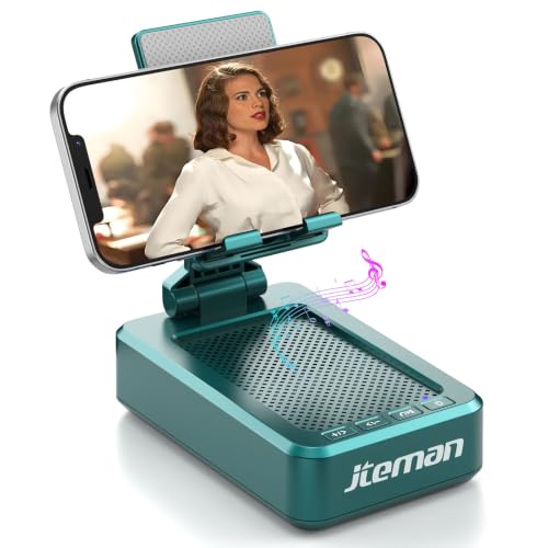 JTEMAN Bluetooth Speaker with Cellphone Stand,Gifts for Men Tech Gadgets - color: Green