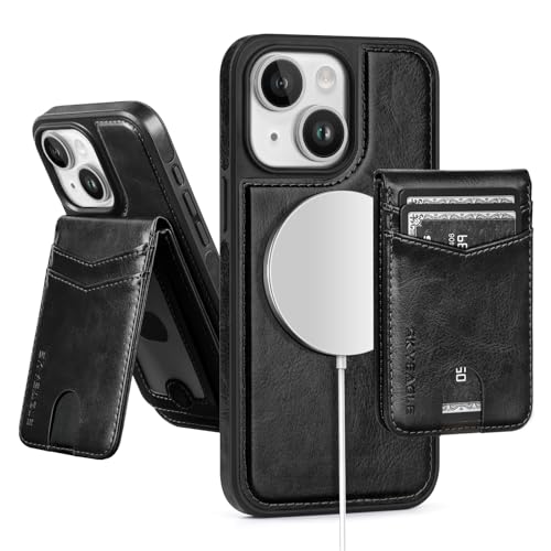 SkyEagle for iPhone 14 Plus Wallet Case with Card Holder,Black - color: Black, size: iPhone 14 Plus - 6.7"